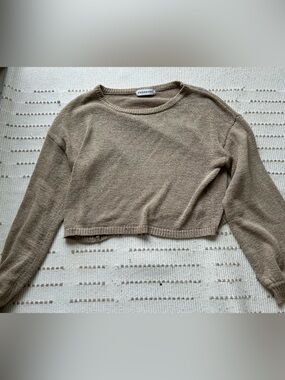 Women’s Crewneck Sweater in Taupe Heather
